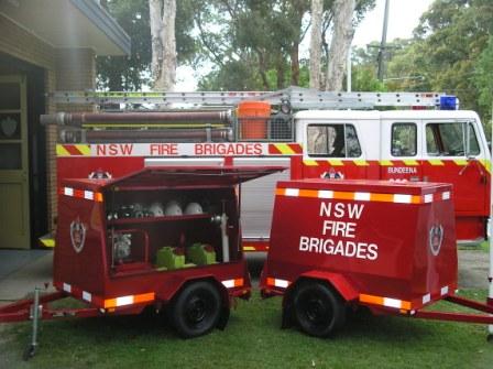 Bush fire trailers and Pumper 