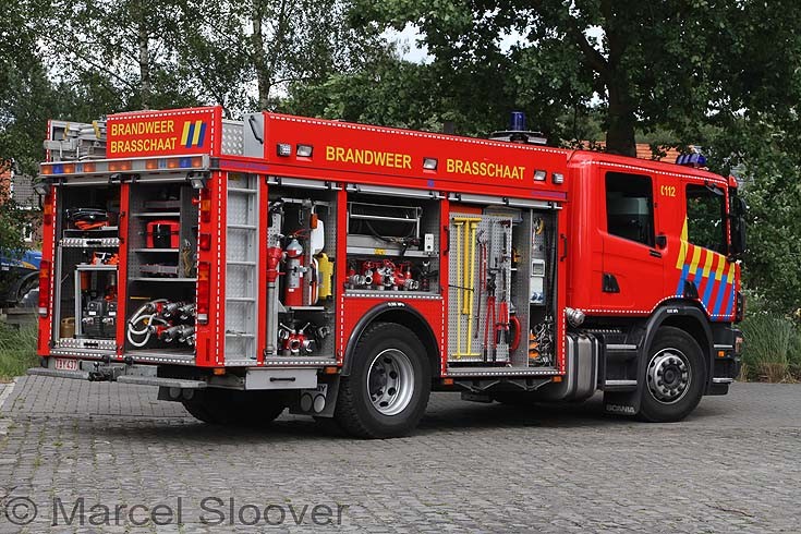 Brandweer Brasschaat Scania pump back