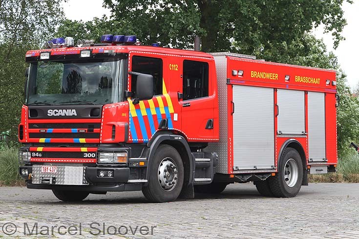 Brandweer Brasschaat Scania pump 