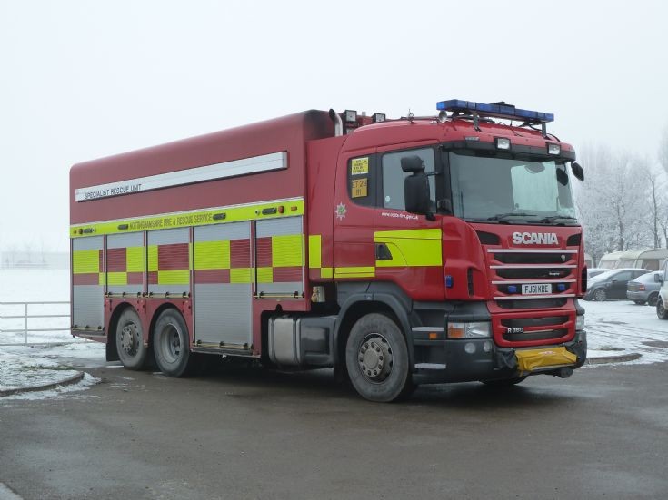 Notts Fire & Rescue Scania SRU FJ61KRE