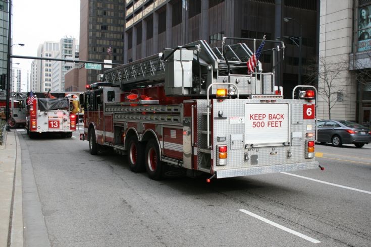 Chicago fire department in action 