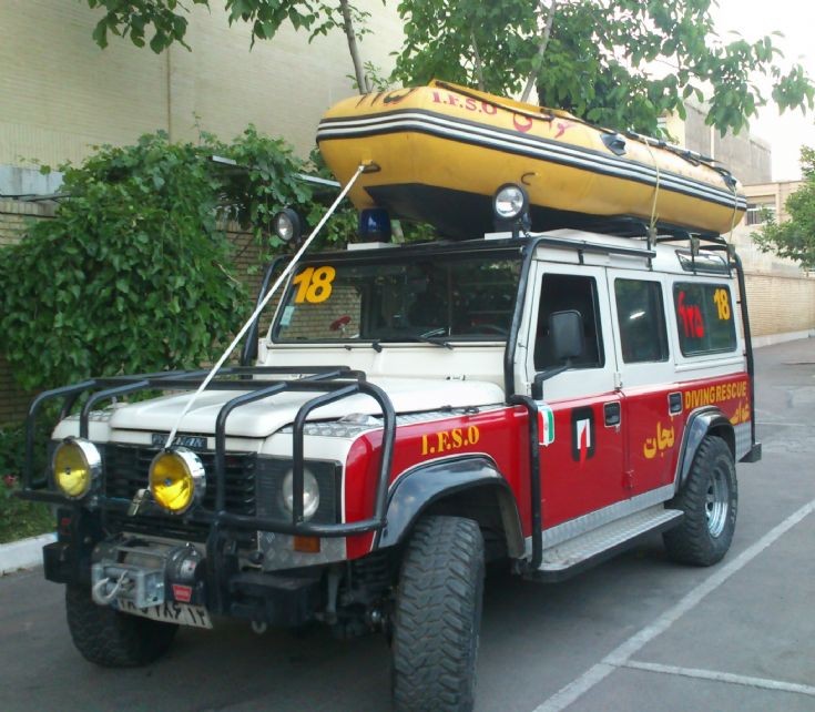 Hyundai Pazhan water rescue car in Esfahan (Iran)