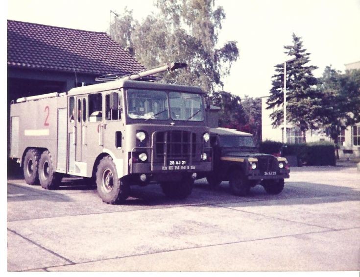 RAF fire service 1980's LandRover and Crashtender 