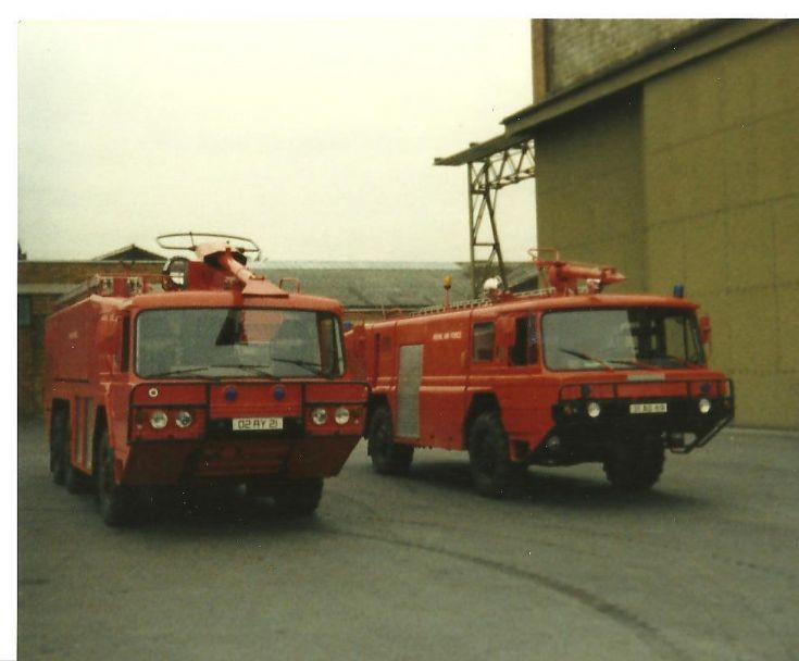 RAF fire service 1980's Crashtenders Catterick