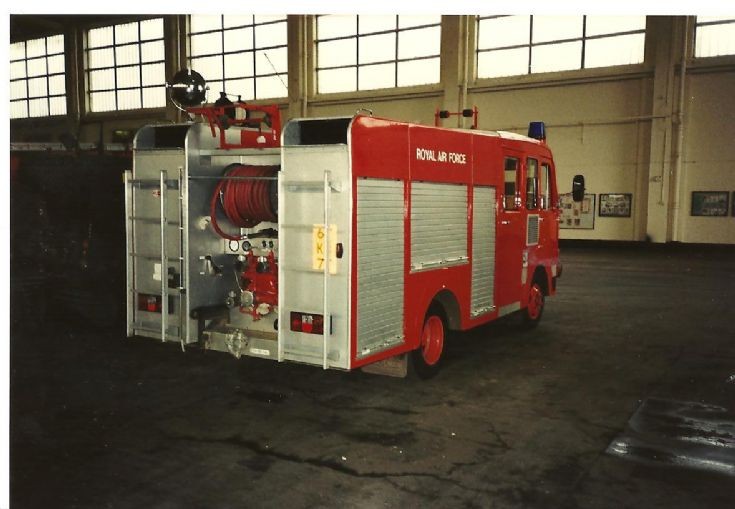 RAF fire service 1980's Bedford back