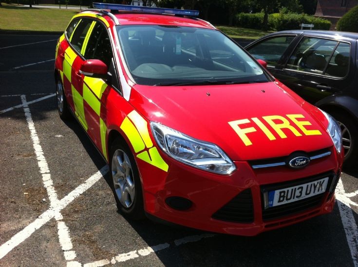 Staff car/officer car fire BU13UYK