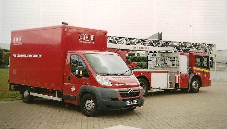 Citroen fire demo vehicle London FB LC58DKK