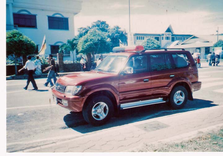Side view of the Toyota Lancruiser Prado HAZMAT CC