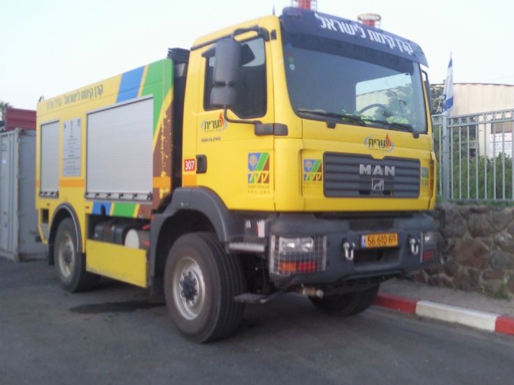 Fire Truck of the Jewish National Fund from israel