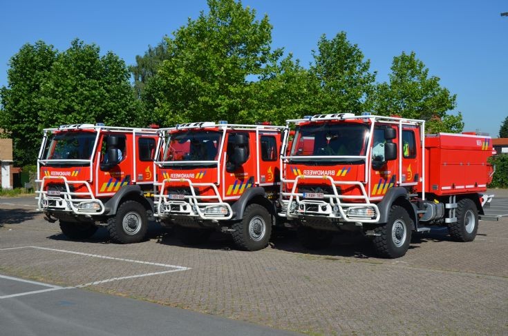 Woodland fire trucks