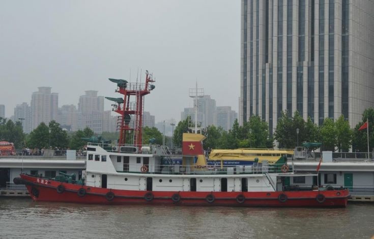Fireboat Huangpu River Shanghai China