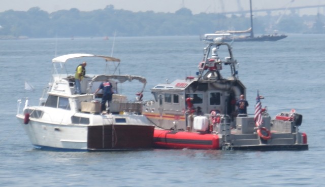 FDNY Bravest alongside boat in distress