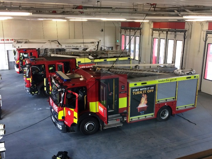 Dagenham fire station London Mk3, Mk2 and SS220HP