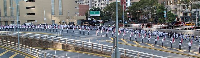 FDNY & USMA line up at Bklyn Btry tunnel