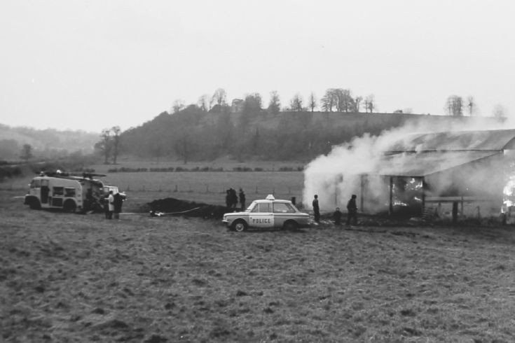 Barn Fire Bedford water tender.