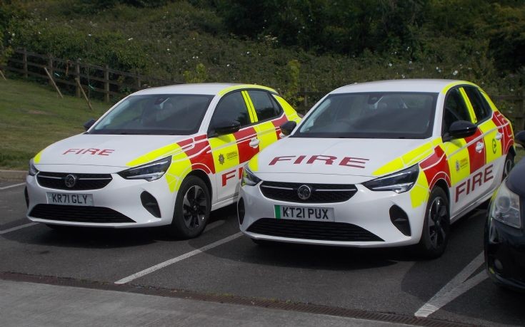 Cornwall Vauxhall Staff cars, KR71GLY and KT21PUX 