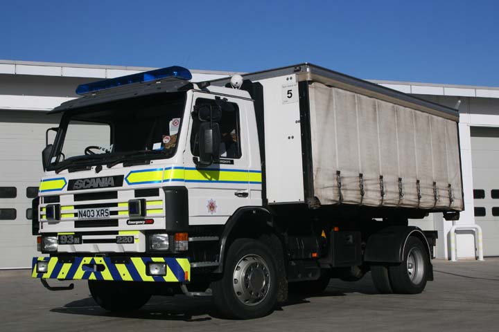 Elgin Fire station Grampian Scania Prime mover