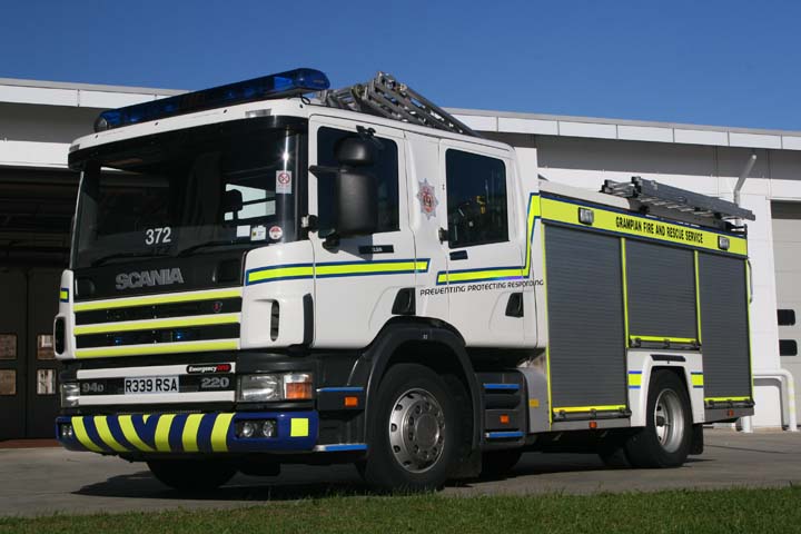 Elgin Fire station Grampian Scania WRL R339 RSA