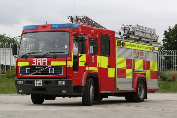 Suffolk FRS Newmarket Fire station Volvo 