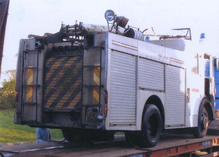 West Riding Dennis F46 on low loader