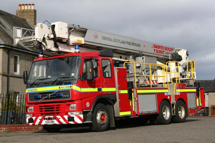 Central Scotland FRS Volvo FM12 Bronto ALP