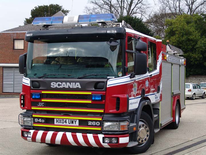 Fire Engines Photos West Sussex FRS Scania WrL Chichester