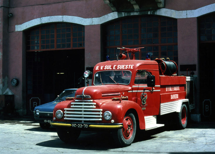 Fire truck in Barreiro, Portugal.