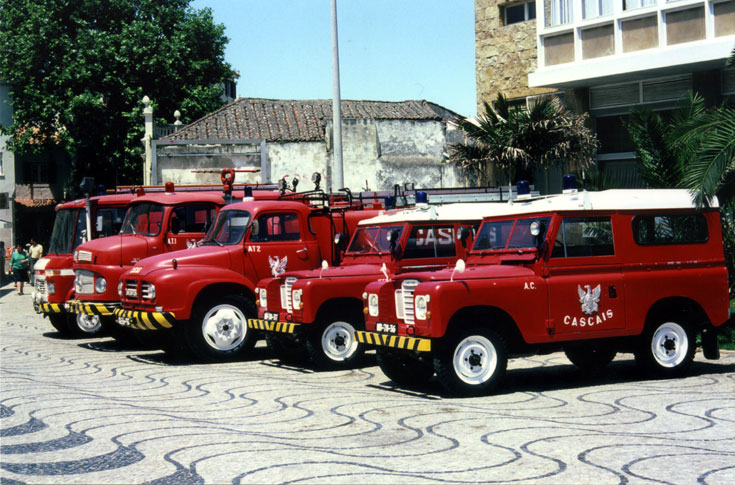 Fire Truck display at Cascais, Portugal