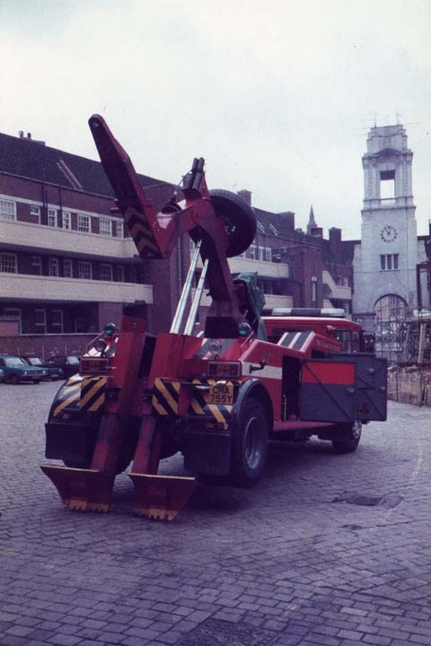 Rear view of west midlands rescue unit