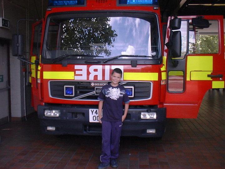 Shaun Riches By A Fire Engine!
