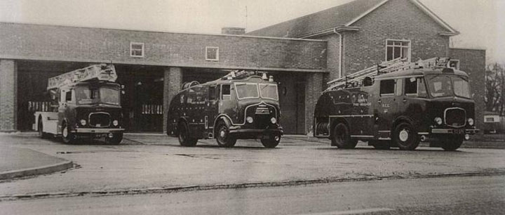 Chertsey Fire Station in 1963 Surrey 