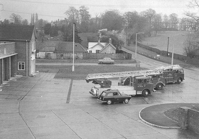Chertsey fire station line up 1963