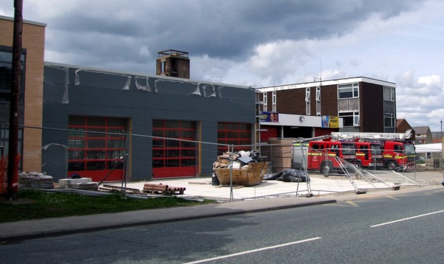 Harrogate fire station in build.