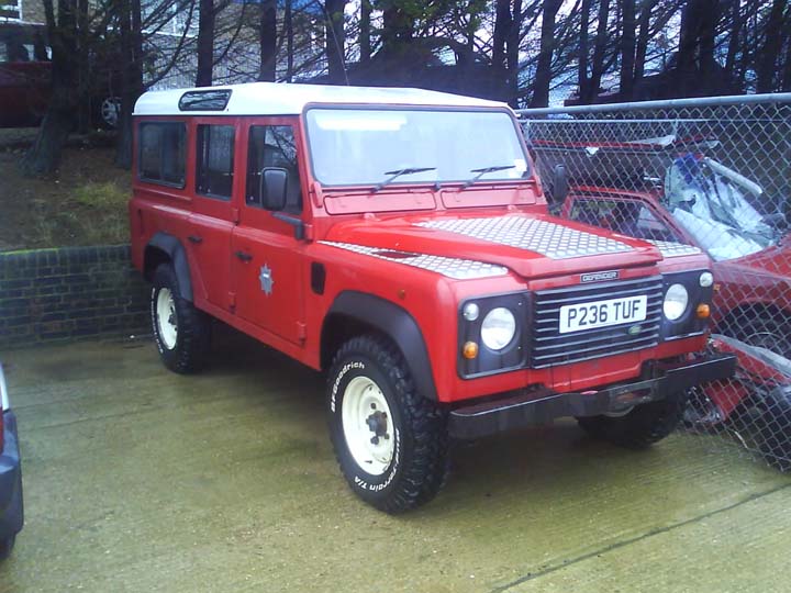 East sussex FRS Seaford Landrover Driver Training