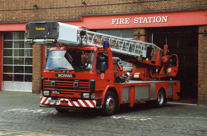 Scania Turntable Ladder York Fire station