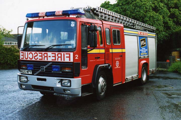 Volvo water ladder at Tadcaster Fire Station 
