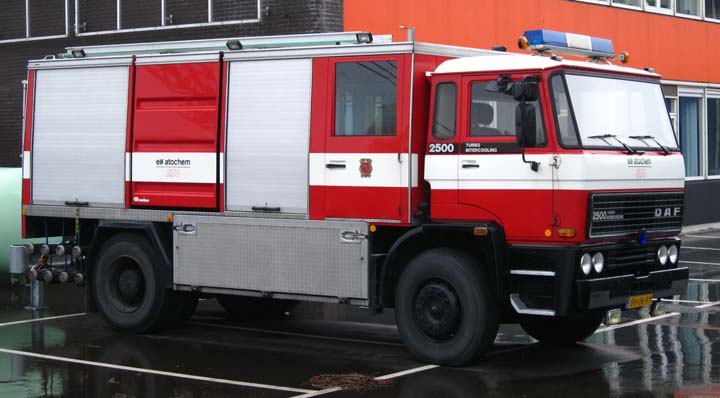 Works Fire brigade Elf Atochem Rotterdam DAF 2500