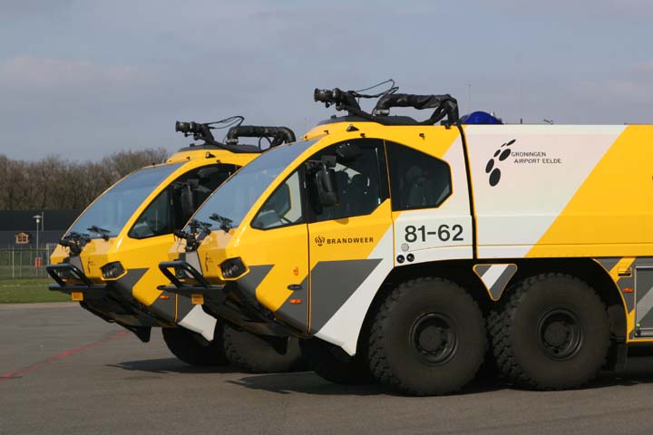 Groningen Airport Eelde Fire Service two E-One CT