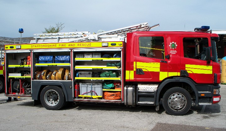 STAFFORDSHIRE SCANIA  RESCUE LADDER