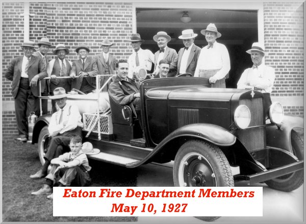 Proud Firefighters with their Engine