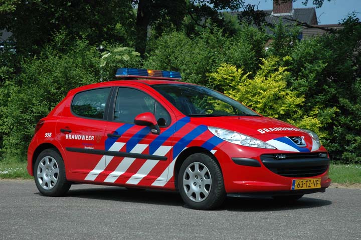 Brandweer Westland Peugeot 207 63-TZ-VF