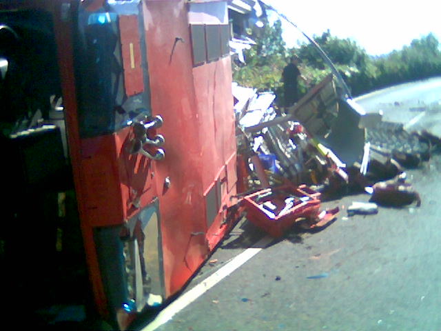 fire engine crashed A493 Aberdyfi sunday 15th june