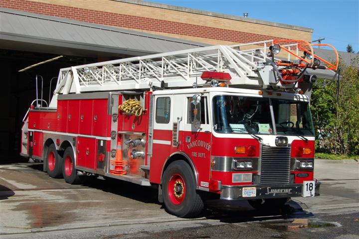 Vancouver Fire Rescue Service Ladder 18 Old