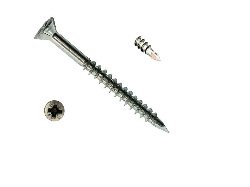 SPAXM MDF Screw Pozi Flat Countersunk With Spear Point Zinc Plated
