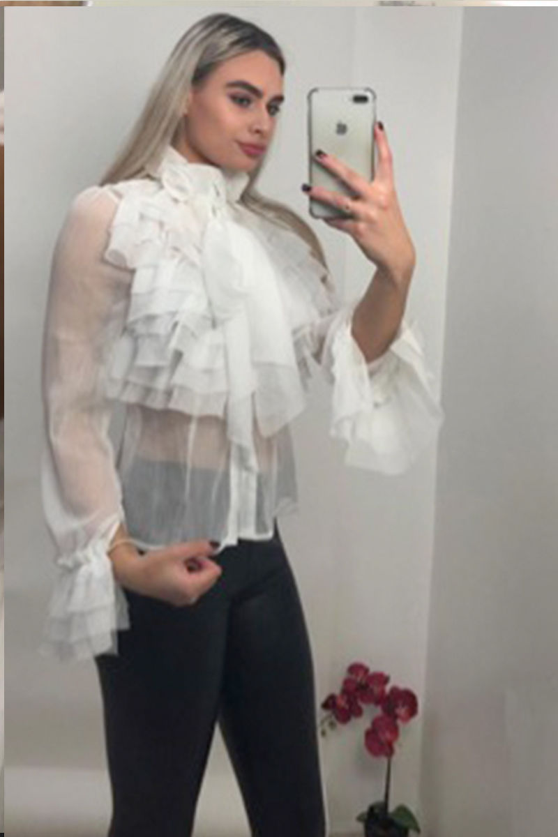 victorian style ruffle blouse