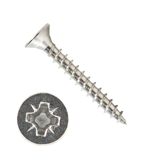  A2 Stainless Steel Wood Screws Pozi Flat Countersunk M4.5