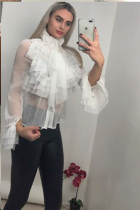 victorian style ruffle blouse