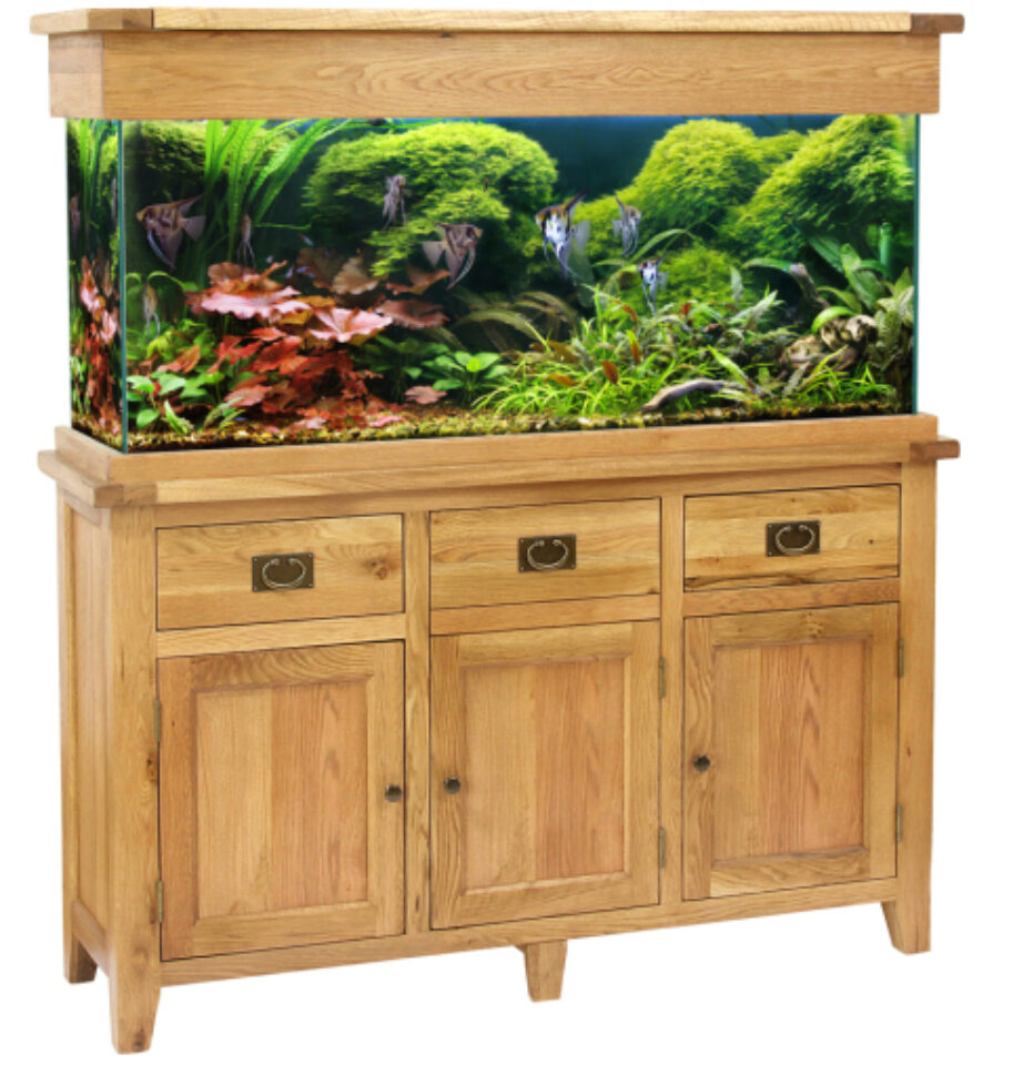 Aqua Oak 150cm 'Drawers & Doors' Aquarium and (AQ150DD