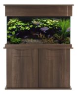 SeaShell 'Elite' 60” x 18” x 24” Aquarium, Hood & Cabinet - Walnut