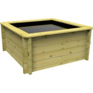 The Garden Timber Company 1.5m x 1.5m Wooden Fish Pond (44mm plank, 69cm high)